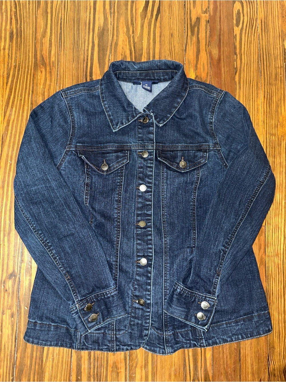 Charter Club Dark Blue Denim Jean Jacket